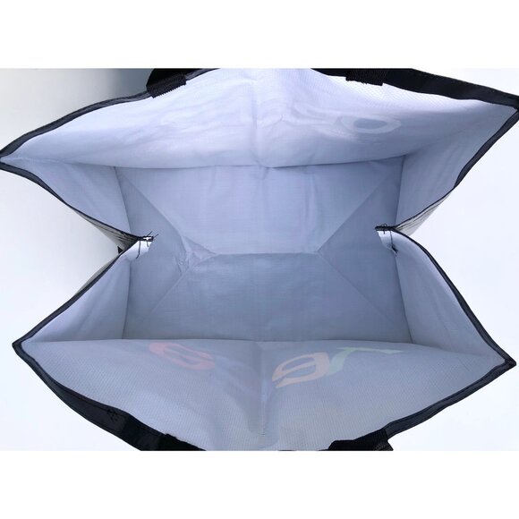 lot of 2 eBay Logo Branded Large Black Folding Tote Bags double handle eBay Open - Picture 3 of 3